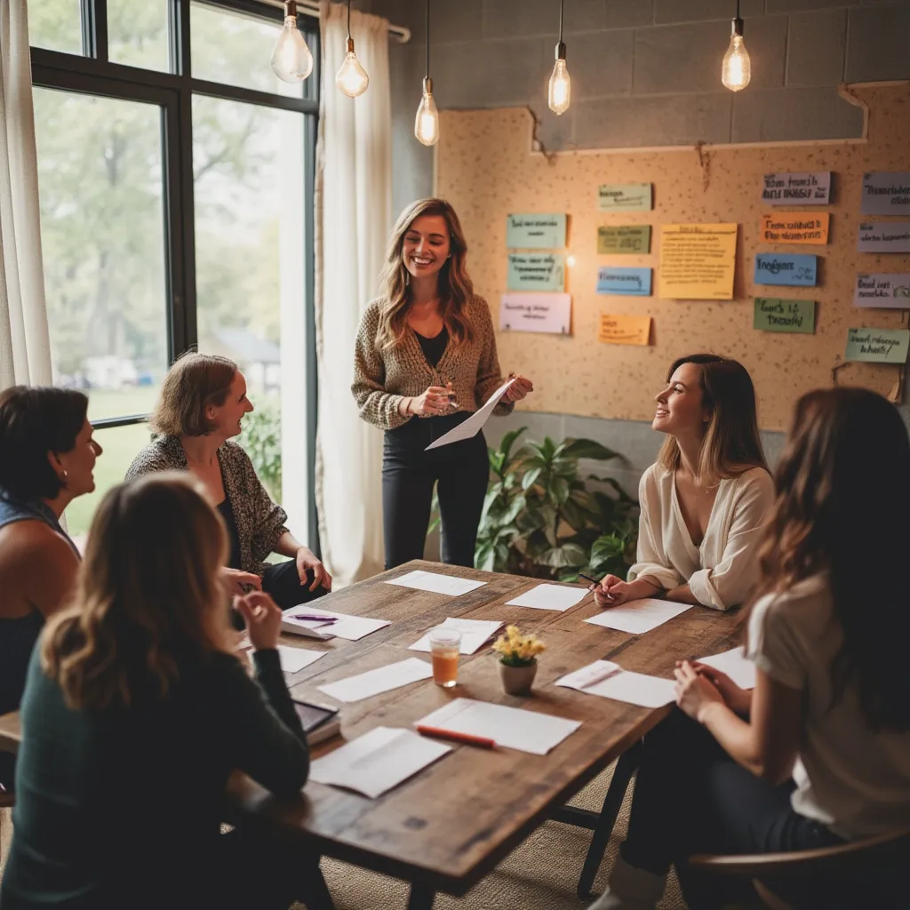 Séance de coaching en petit groupe